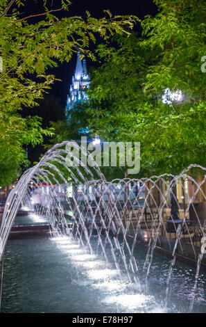 Brunnen in der Stadt Creek in Salt Lake City, Utah Stockfoto