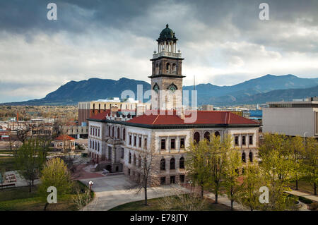 Luftbild Pioniere Museum in Colorado Springs, Colorado Stockfoto