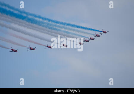Royal Air Force Red Arrows anzeigen Team Stockfoto