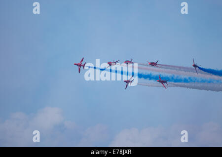 Royal Air Force Red Arrows anzeigen Team Stockfoto