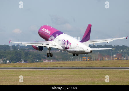 Wizz Air a320 HA-LWD vom Flughafen London-Luton LTN Stockfoto