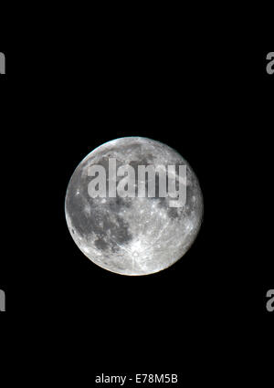 Super Mond über Cornwall Stockfoto