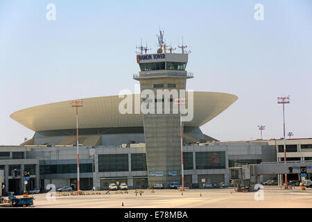 Ben Gurion Flughafen Kontrollturm, Israel Stockfoto