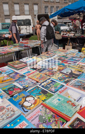 Antiquitäten Fayre in St Malo, Frankreich Stockfoto