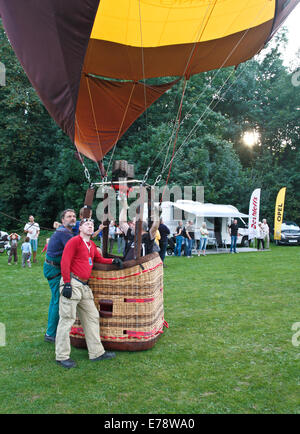 Heißluftballon in Brestek / Tschechische Republik / 6.9.2014 Stockfoto