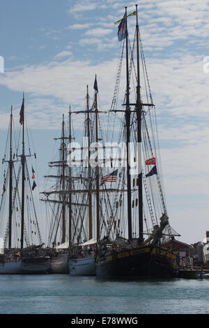 Großsegler am dock in Dana Point, Kalifornien eines Teil des 30. jährlichen Toshiba groß Schiffe Festival Stockfoto