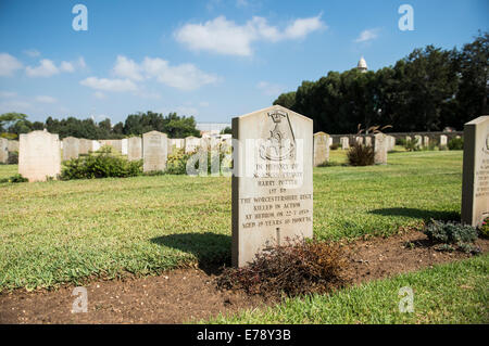 Ramleh Commonwealth War Graves Kommission Cemetery. Stockfoto