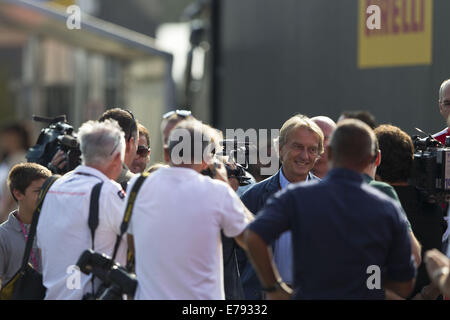 Monza, Italien. 7. September 2013. Luca di Montezemolo ist im Fahrerlager vor dem Formel 1 italienischen Grand Prix 2013 im Autodromo Nazionale Monza in Monza, Italien gesehen. © James Gasperotti/ZUMA Draht/Alamy Live-Nachrichten Stockfoto