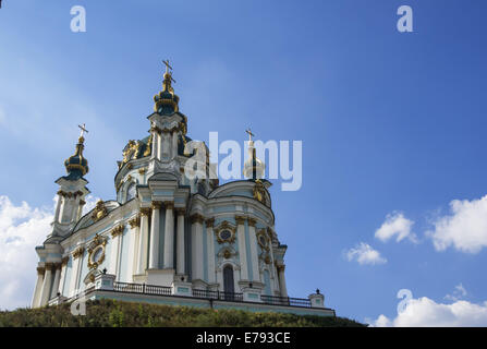 9. September 2014 - ist St. Andrews Kathedrale, Andreas Abstieg der Oberseite der berühmten Pilger-Ort, Kiew. © Igor Golovniov/ZUMA Draht/Alamy Live-Nachrichten Stockfoto