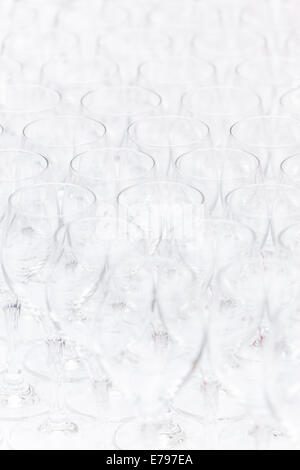 Muster der leeren Christal Gläser. Stockfoto