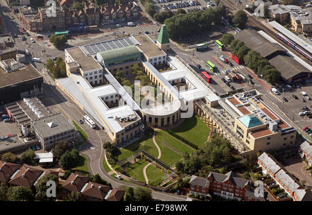 Luftaufnahme der Saïd Business School, Ende der Park Street, Oxford UK Stockfoto