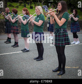 Whit Freitag Brass Band Contest an Denshaw in Saddleworth Stockfoto