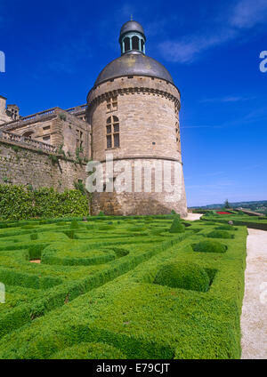 Chateau De Hautefort Hautefort Dordogne Perigord Frankreich Stockfoto