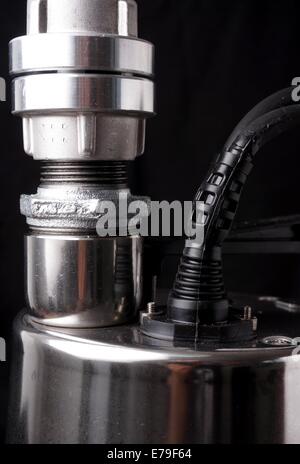 Feuer, Pumpe, Wasserpumpe, Montage. Makro, Nahaufnahme Stockfoto