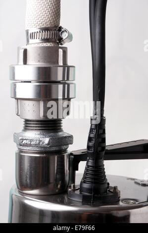 Feuer, Pumpe, Wasserpumpe, Montage. Makro, Nahaufnahme Stockfoto