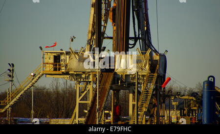 Oil rig Nähe bis... Stockfoto