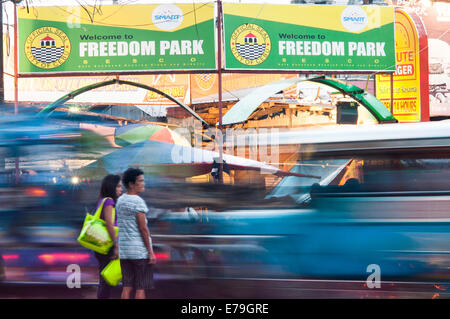 Freedom Park Market und Street Szene, Cebu City, Philippinen Stockfoto