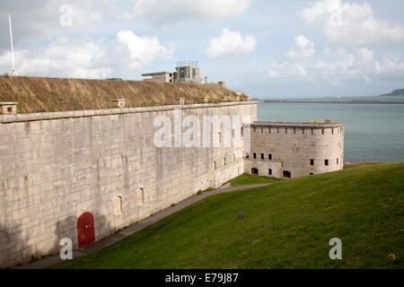 Defensive Außenmauern Nothe fort erbaut 1872 Weymouth, Dorset, England Stockfoto