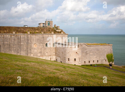 Defensive Außenmauern Nothe fort erbaut 1872 Weymouth, Dorset, England Stockfoto