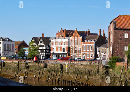 Südende Kai Haven Fluss Witham, Boston, Lincolnshire, England Stockfoto