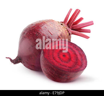 Frische rote Beete auf weißem Hintergrund Stockfoto