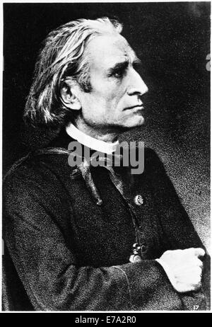 Franz Liszt (1811-1886), Komponist, Pianist und Dirigent, Portrait, Postkarte Stockfoto