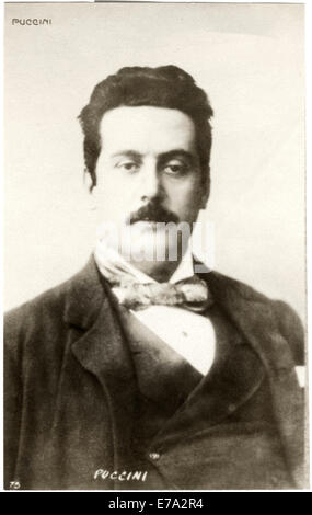 Giacomo Puccini (1858-1924), italienischer Komponist, Porträt, um 1900 Stockfoto