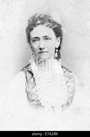 Louise von Hessen-Kassel (1817-1898), Frau und Queen Consort, König Christian IX. von Dänemark, Portrait, Pocket Card, ca. 1866 Stockfoto