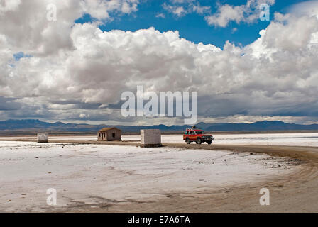 Salzgewinnung, Altiplano, Bolivien, Salar de Uyuni, Potosi, Colchani Stockfoto