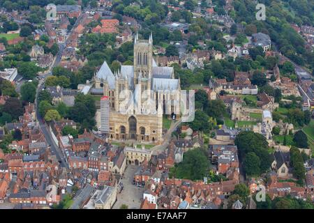 Kathedrale von Lincoln Antenne Stockfoto