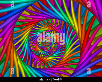 Schöne psychedelische Regenbogen Spirale Stockfoto