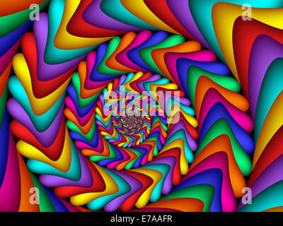 Schöne psychedelische Regenbogen Spirale Stockfoto