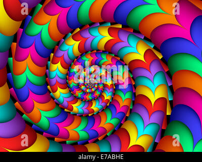 Schöne psychedelische Regenbogen Spirale Stockfoto