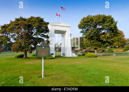 Der Peace Arch an der USA/Kanada-Grenze im Nordwesten. Stockfoto