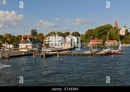 Hafen von Altefähr auf der Insel Rügen, Mecklenburg Stockfoto