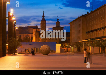 San Juan de Los Panetes Kirche, Plaza del Pilar Platz, Zaragoza, Aragon, Spanien Stockfoto