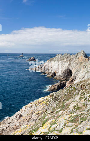 Pointe du Raz, Halbinsel Cap Sizun, Département Finistère, Frankreich Stockfoto