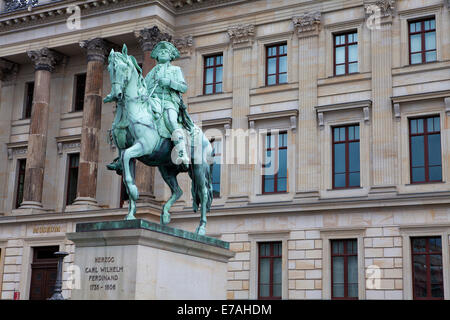 Senken Sie Herzog Carl Wilhelm Ferdinand, der Wiederaufbau des Braunschweiger Schloss, Schloss-Arkaden, Braunschweig, Niedersachsen, Deutschland, Europa Stockfoto