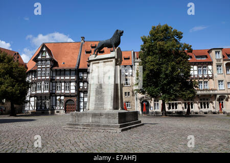 Das Von Veltheimsche Haus Und das Huneborstelsche Haus Gebäude auf quadratische Burgplatz, Brunswick, Niedersachsen, Deutschland, Europa, Stockfoto