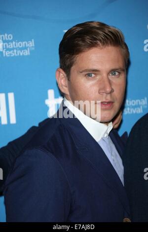 Toronto, Kanada. 09. Sep, 2014. Schauspieler Allen Leech besucht den Fototermin von "The Imitation Game" während der 39. Toronto International Film Festival (TIFF) in Toronto, Kanada, 9. September 2014. Foto: Hubert Boesl - NO-Draht-SERVICE-/ Dpa/Alamy Live News Stockfoto