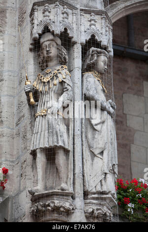 Wilhelm von Braunschweig-Lüneburg und Helen, Historisches Rathaus, alte Marktplatz, Brunswick, Niedersachsen, Deutschland Stockfoto