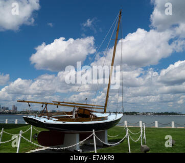 John F. Kennedy Yacht VICTURA im JFK Presedential Library Museum, Dorchester Bay, Boston Massachusetts, USA Stockfoto