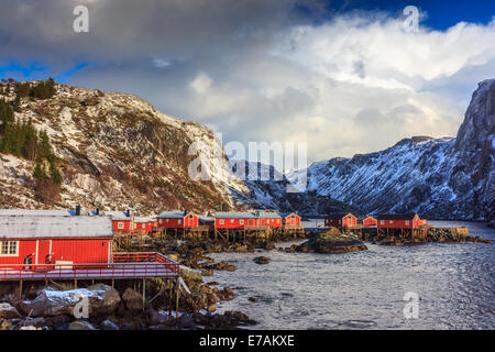 Fischerdorf auf den Lofoten Stockfoto