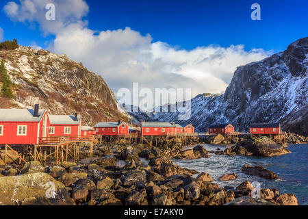 Fischerdorf auf den Lofoten Stockfoto