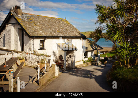 Die Sardelle Inn, Burgh Island, Bigbury am Meer, South Devon, England, UK. Stockfoto