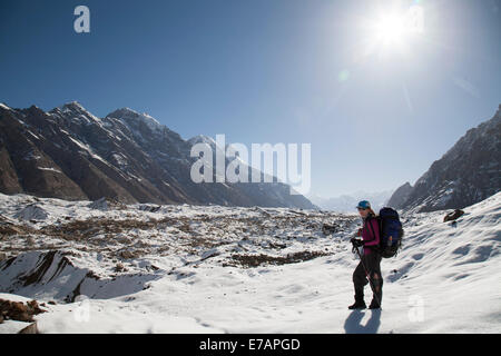 Wanderer im Tien-Shan-Gebirge, Kirgisistan Stockfoto