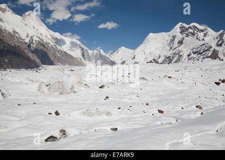 Südlichen Inylchek-Gletscher, Kirgisistan. Stockfoto