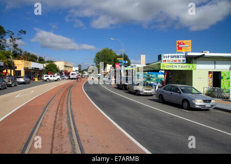 Bucht der Inseln Vintage Railway in der Stadt Kawakawa, Nordinsel, Neuseeland. Stockfoto