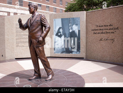 John F Kennedy-Statue in Dallas Texas Stockfoto