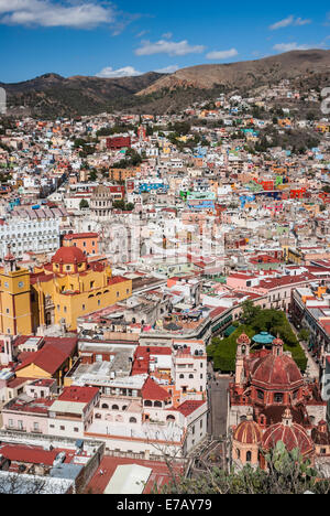Guanajuato, Mexiko - guanajuato Weltkulturerbe, der historischen Stadt des 16. Jahrhunderts Gebäude und Häuser der Farbe Stockfoto